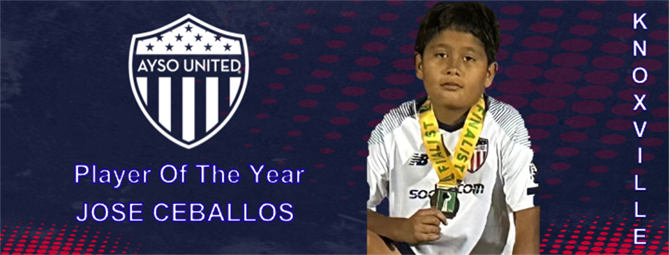AYSO UNITED BOYS PLAYER OF THE YEAR